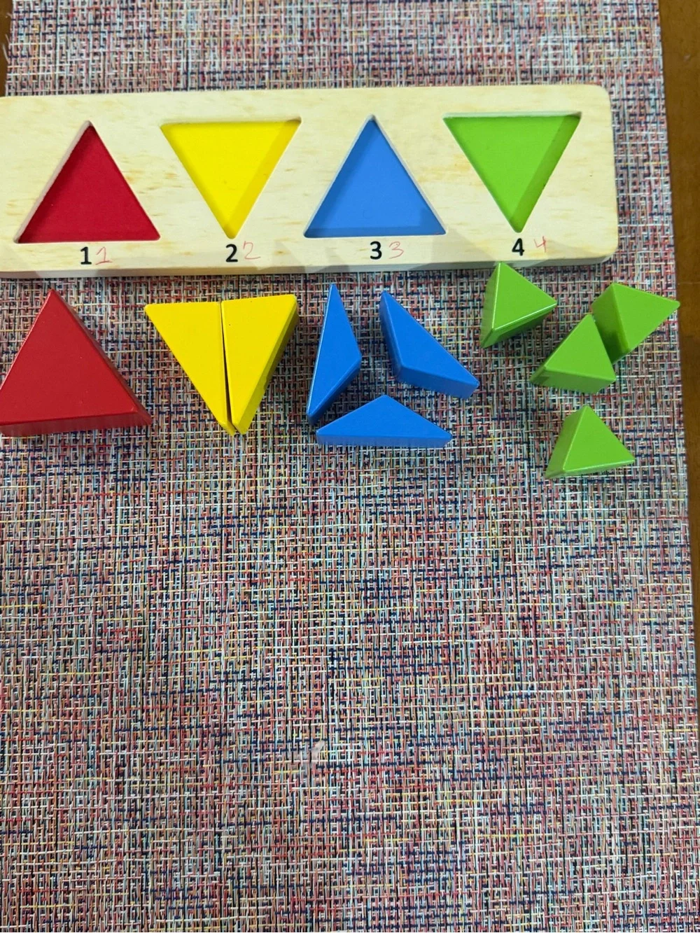PlayTive Wooden Shape Sorting Puzzle 4 set learning Boards Montessori Toy